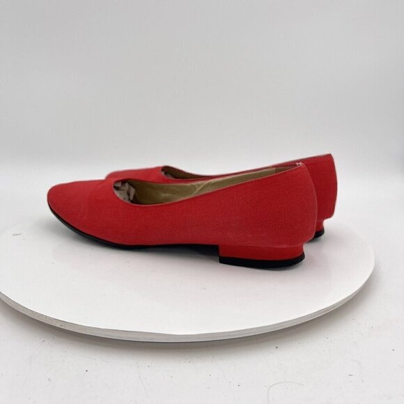 Yves Saint Laurent Women Size 7.5M Red Chilli Ballet Slip On Flat Shoes - Picture 8 of 16